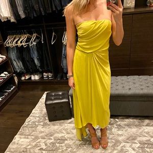 Halston Heritage size 4 strapless high low dress